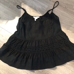 BCBG Black  100% Cotton Top - Size S - Mint Condition